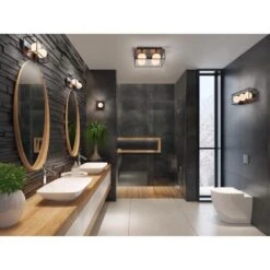 Ledvance Bad-Wandleuchte Decor Square 2-flammig Schwarz 35x15 Cm -Angebote Licht Welt Store 4058075756922 2010 AB 01