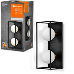 Ledvance Bad-Wandleuchte Decor Square 2-flammig Schwarz 35x15 Cm -Angebote Licht Welt Store 4058075756922 2010 S 09