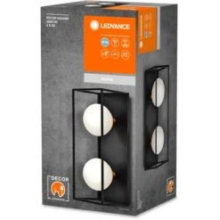 Ledvance Bad-Wandleuchte Decor Square 2-flammig Schwarz 35x15 Cm -Angebote Licht Welt Store 4058075756922 2010 VP 06