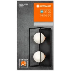 Ledvance Bad-Wandleuchte Decor Square 2-flammig Schwarz 35x15 Cm -Angebote Licht Welt Store 4058075756922 2010 VP 07