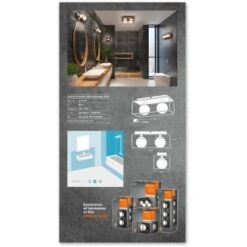 Ledvance Bad-Wandleuchte Decor Square 2-flammig Schwarz 35x15 Cm -Angebote Licht Welt Store 4058075756922 2010 VP 08