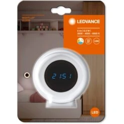 Ledvance LED-Nachtlicht Nightlux Mit Uhr Weiß -Angebote Licht Welt Store 4058075757721 2010 VP 2