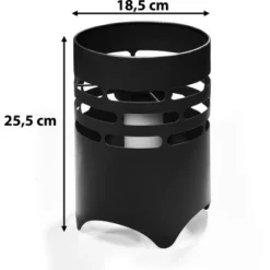 Amare LED-Solargartenfeuer Rund Schwarz Mit Flammeneffekt -Angebote Licht Welt Store 4251083908073 4655 07