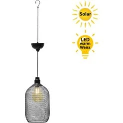 Amare LED-Solar-Hängeleuchte Schwarz -Angebote Licht Welt Store 4251083908813 4655 07