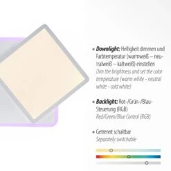 Leuchten Direkt LED-Deckenleuchte Arenda Weiß 45,3 Cm X 33 Cm CCT/ RGB -Angebote Licht Welt Store 43689979140 2426 AI 03.jph
