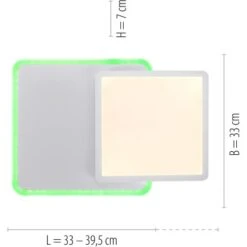 Leuchten Direkt LED-Deckenleuchte Arenda Weiß 45,3 Cm X 33 Cm CCT/ RGB