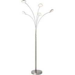 Nino Leuchten LED-Bogenleuchte Mio Nickel Matt 5-flammig