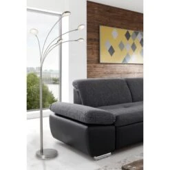 Nino Leuchten LED-Bogenleuchte Mio Nickel Matt 5-flammig -Angebote Licht Welt Store 481504 3524 3