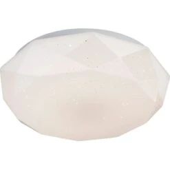 Nino Leuchten LED-Deckenleuchte Diamond Weiß-Diamant Ø 35 Cm