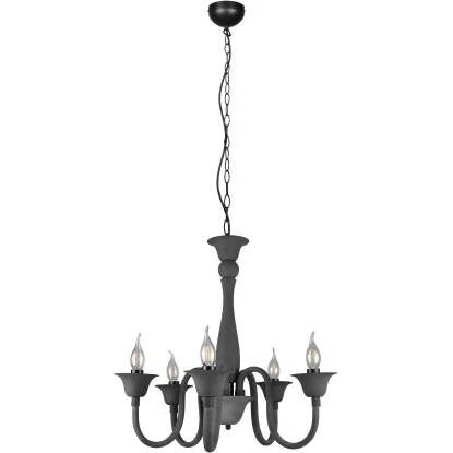 Trio Lüsterkrone Elsa 5xE14 Anthrazit 3 Trio Lüsterkrone Elsa 5xE14 Anthrazit – Bild 3