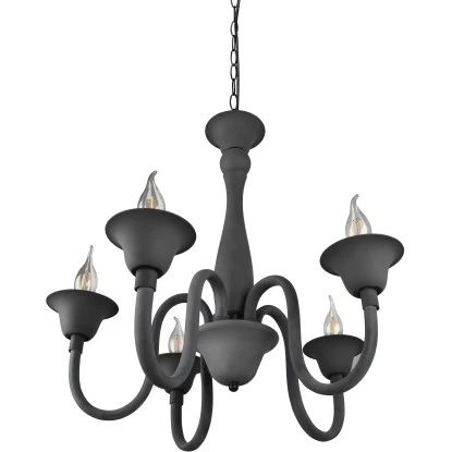 Trio Lüsterkrone Elsa 5xE14 Anthrazit 5 Trio Lüsterkrone Elsa 5xE14 Anthrazit – Bild 5