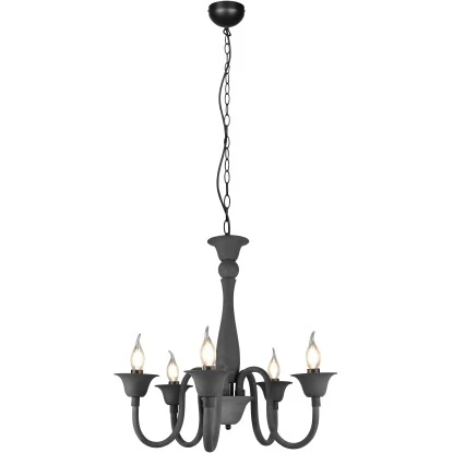 Trio Lüsterkrone Elsa 5xE14 Anthrazit 6 Trio Lüsterkrone Elsa 5xE14 Anthrazit – Bild 6