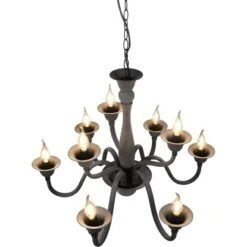 Trio Lüsterkrone Elsa 9xE14 Anthrazit