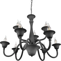 Trio Lüsterkrone Elsa 9xE14 Anthrazit -Angebote Licht Welt Store 5035944 2451 5