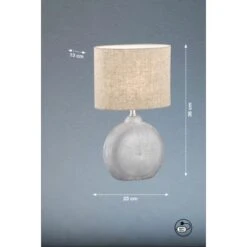 Fischer & Honsel Tischleuchte Foro 36 Cm X 13 Cm Silber Mit Struktur Matt -Angebote Licht Welt Store 5283825 1546 3
