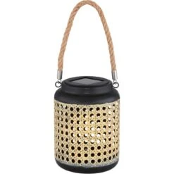 Globo LED-Solaraußenleuchte Laterne In Bambusoptik Zum Hängen Oder Stellen -Angebote Licht Welt Store 573310 3749 5