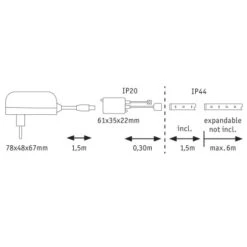 Paulmann MaxLED 250 Basis-Set Beschichtet 1,5 M IP44 Tunable White Protect Cover -Angebote Licht Welt Store 573880 2425 09