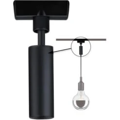 Paulmann URail Universal Pendel Adapter Schwarz Matt Metall/Kunststoff