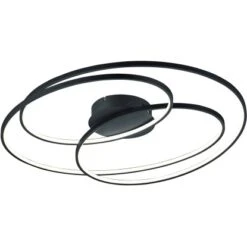 Trio LED Deckenleuchte Gale Schwarz Matt 145 Mm X 800 Mm X 650 Mm