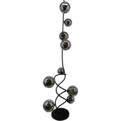 Globo LED-Stehleuchte Riha Ø 25 Cm Metall Schwarz Matt