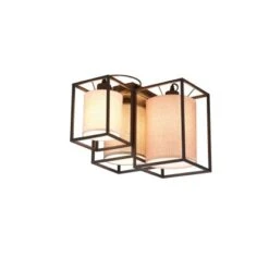 Trio Deckenleuchte Ross 3-flammig Schwarz Matt 40,5 Cm X 34 Cm