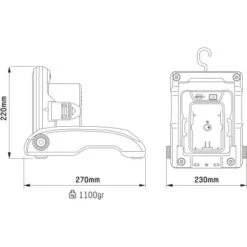LED-Akku-Arbeitsleuchte 20 W 2900 Lm 5000 K IP54 Baustellentauglich -Angebote Licht Welt Store 692674 11020200 06