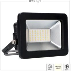 LED-Strahler 4000 K IP65 Sanan LED 30 W 3300 Lm Schwarz -Angebote Licht Welt Store 692693 11020200 05