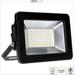 LED-Strahler 4000 K IP65 Sanan LED 50 W 5500 Lm Schwarz -Angebote Licht Welt Store 692698 11020200 05