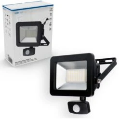 LED-Strahler 4000 K IP44 Sensor Sanan LED 30 W 3300 Lm Schwarz -Angebote Licht Welt Store 692813 11020200 05