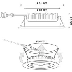 Spot 4,5 W 350 Lm CCT 2000-2700 K Ø 6,8 Cm Dimmbar Weiß -Angebote Licht Welt Store 693099 11020200 04