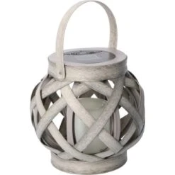 Laterne Mit Solarkerze Durban 2 Lm 2000 K IP44 Sensor Grau