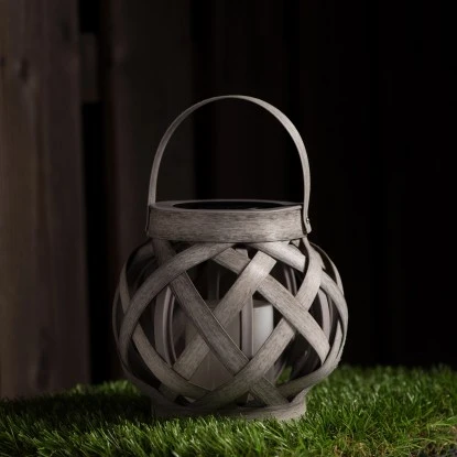 Laterne Mit Solarkerze Durban 2 Lm 2000 K IP44 Sensor Grau 2 Laterne Mit Solarkerze Durban 2 Lm 2000 K IP44 Sensor Grau – Bild 2