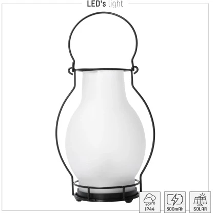 Solar-Laterne Bogota 3 Lm 1600 K IP44 Sensor Weiß 9 Solar-Laterne Bogota 3 Lm 1600 K IP44 Sensor Weiß – Bild 9