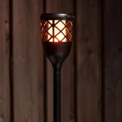 Solar-Laterne Rapanui Mit Erdspieß 2 W 50 Lm 1500 K IP65 Sensor Schwarz -Angebote Licht Welt Store 693233 11020200 03