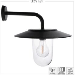 Solar-Wandleuchte Lagos 300 Lm 2200 - 2700K IP44 Schwarz -Angebote Licht Welt Store 693359 11020200 04