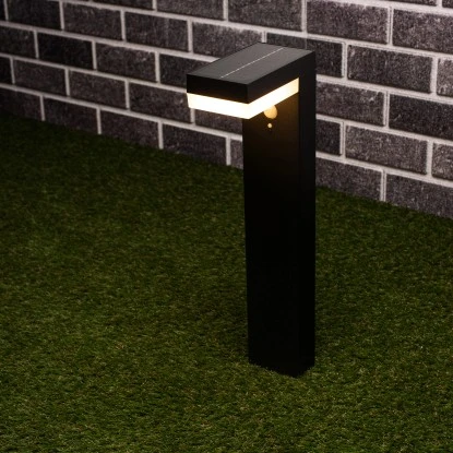 Solar-Wegeleuchte G Teborg 3,3 W 600 Lm 2700 K IP44 Sensor Schwarz 2 Solar-Wegeleuchte G Teborg 3,3 W 600 Lm 2700 K IP44 Sensor Schwarz – Bild 2