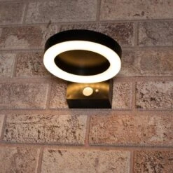 Solar-Wandleuchte Marseille 6 W 600 Lm 2700 K IP44 Sensor Schwarz -Angebote Licht Welt Store 693405 11020200 03