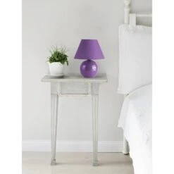 Tischleuchte Keramik Violett
