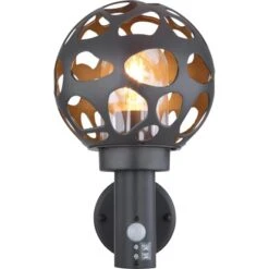 Globo Außenleuchte Hilario Mit Sensor Kunststoff Klar Anthrazit -Angebote Licht Welt Store 755221 3749 4