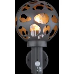 Globo Außenleuchte Hilario Mit Sensor Kunststoff Klar Anthrazit -Angebote Licht Welt Store 755221 3749 5
