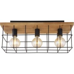 Globo Deckenleuchte Merril 3-flammig Metall Schwarz -Angebote Licht Welt Store 756236 3749 4