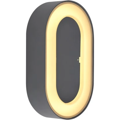 Globo Außenleuchte Sura Oval Anthrazit 1 Globo Außenleuchte Sura Oval Anthrazit