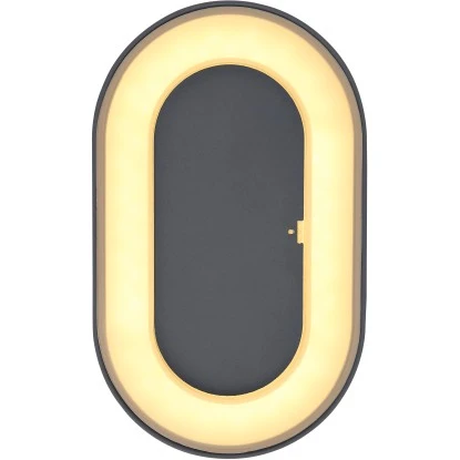 Globo Außenleuchte Sura Oval Anthrazit 3 Globo Außenleuchte Sura Oval Anthrazit – Bild 3