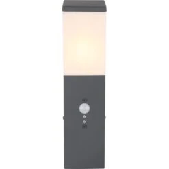 Globo Außenleuchte Herri Anthrazit Mit Sensor Kunststoff Opal Weiß -Angebote Licht Welt Store 756838 3749 3