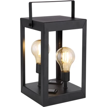 Globo LED-Solaraußenleuchte Doris Metall Schwarz 1 Globo LED-Solaraußenleuchte Doris Metall Schwarz