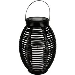 Globo LED-Solaraußenleuchte Laterne Mit Feuereffekt Kunststoff Grau Rattanoptik -Angebote Licht Welt Store 765947 3749 8