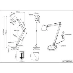 Trio LED-Schreibtischlampe Rado Weiß Matt 1-flammig -Angebote Licht Welt Store 769579 2451 3