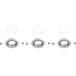 Briloner Einbaustrahler 3er-Set GU10 Alumium Ø 8,6 Cm Schwenkbar