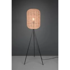 Trio Stehlampe Runa Schwarz Matt-Braun