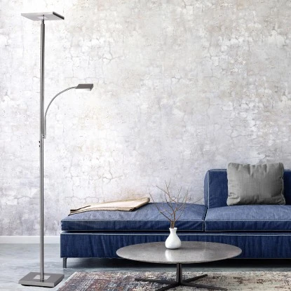 LED-Stehleuchte Hans Eckig Stahl 2 LED-Stehleuchte Hans Eckig Stahl – Bild 2